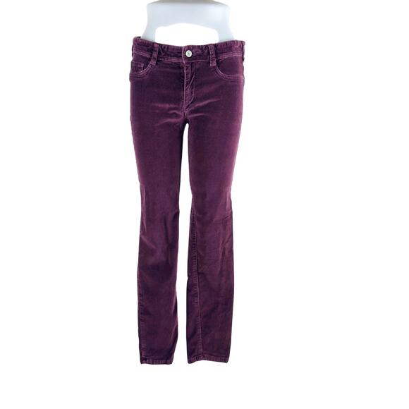 Pilcro & The Letterpress Sz 28 Serif Purple Wine Velour Skinny Corduroy Pant - Picture 3 of 7